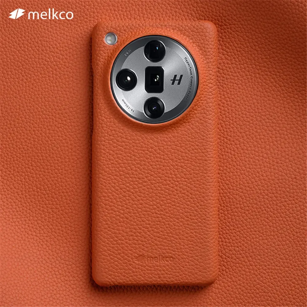 

Original Melkco Genuine Cowhide Leather Slim Case for OPPO Find X7 Ultra FindX7 Business Litchi Shockproof Armor Back Cover