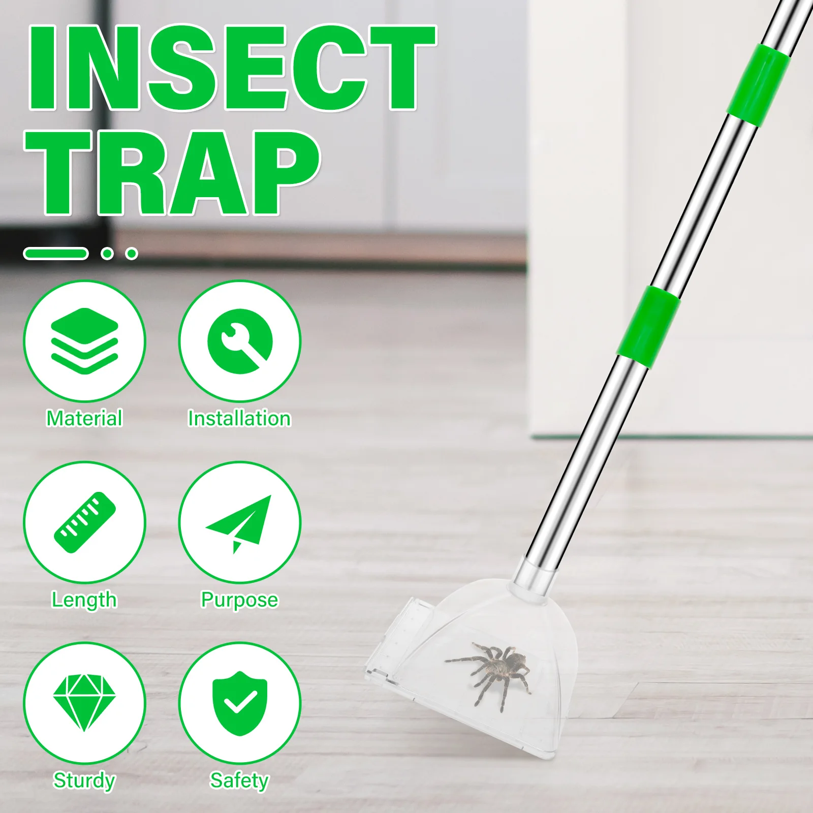 Stainless Steel Pest Catcher Net Tool for Indoor Outdoor Use