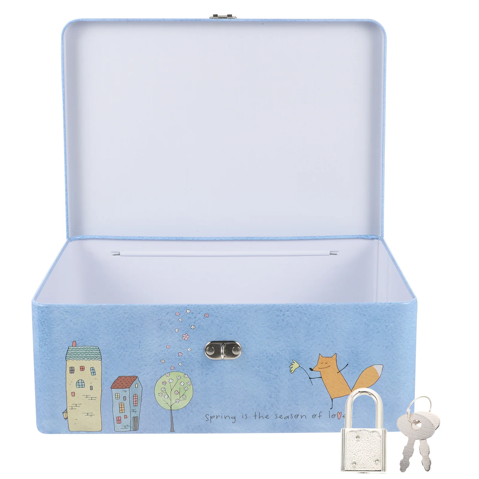 

Decor Storage Box with Lock Jewelry Tin Organizer Boxes Case Display Small Tins Lids