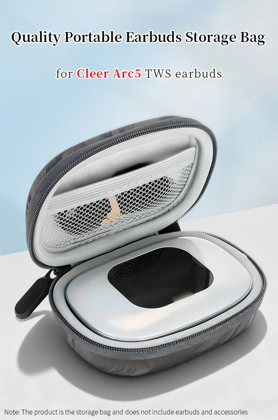 Hard EVA Storage Bag for Cleer Arc5 Earbuds Box Arc 5 TWS Ture Wireless Earbuds Travel Carrying Case