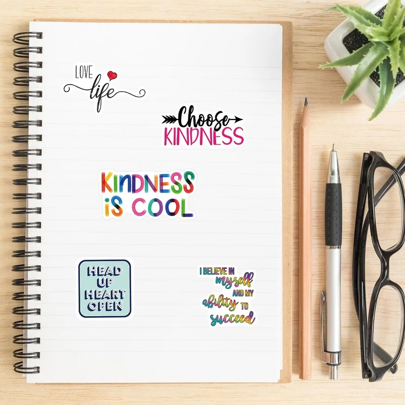 100 Adesivi Animali Motivazionali - Sticker Impermeabili Con Frasi Positive, Per Laptop E Bottiglie