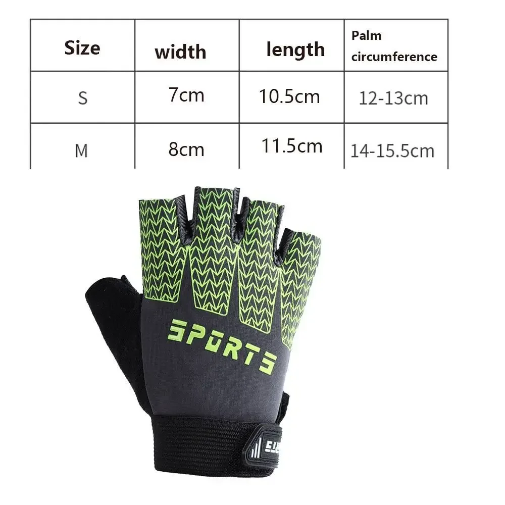 Non-slip Children's Cycling Gloves Light Weight Shock-Absorbing Half Finger Bike Gloves Breathable Protective