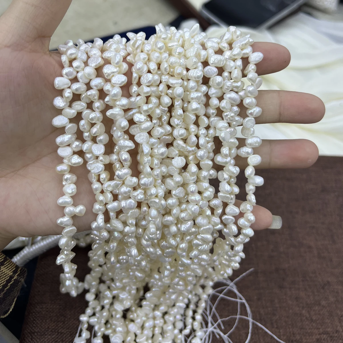 White Baroque Freshwater Pearl Beads for DIY Jewelry Creations