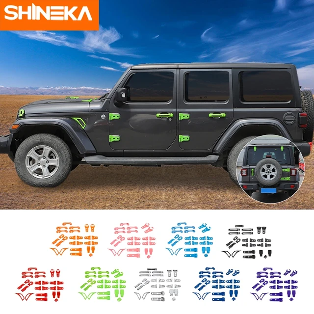 SHINEKA Auto Tür Scharnier Schutz Trim Abdeckung Aufkleber Für Jeep Wrangler  JL Gladiator JT 2018-2022 2/4 Türen Außen zubehör - AliExpress