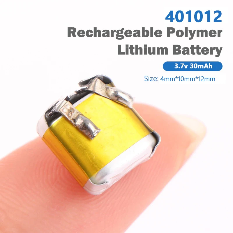 

401012 Lithium Polymer Battery 3.7V 30mAh For i7s/i8/i9/i12 Wireless Earphone Wireless Headphones Toy GPS Smart Watch