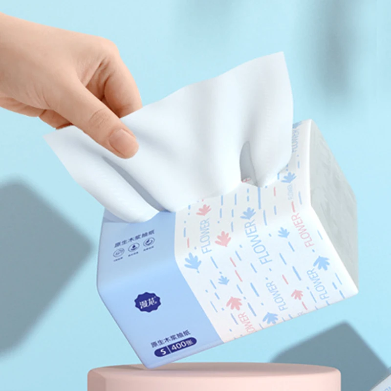 1 pack/400 sheets Paper towels virgin wood pulp paper five-layer thickened napkins facial tissue factory paper napkins