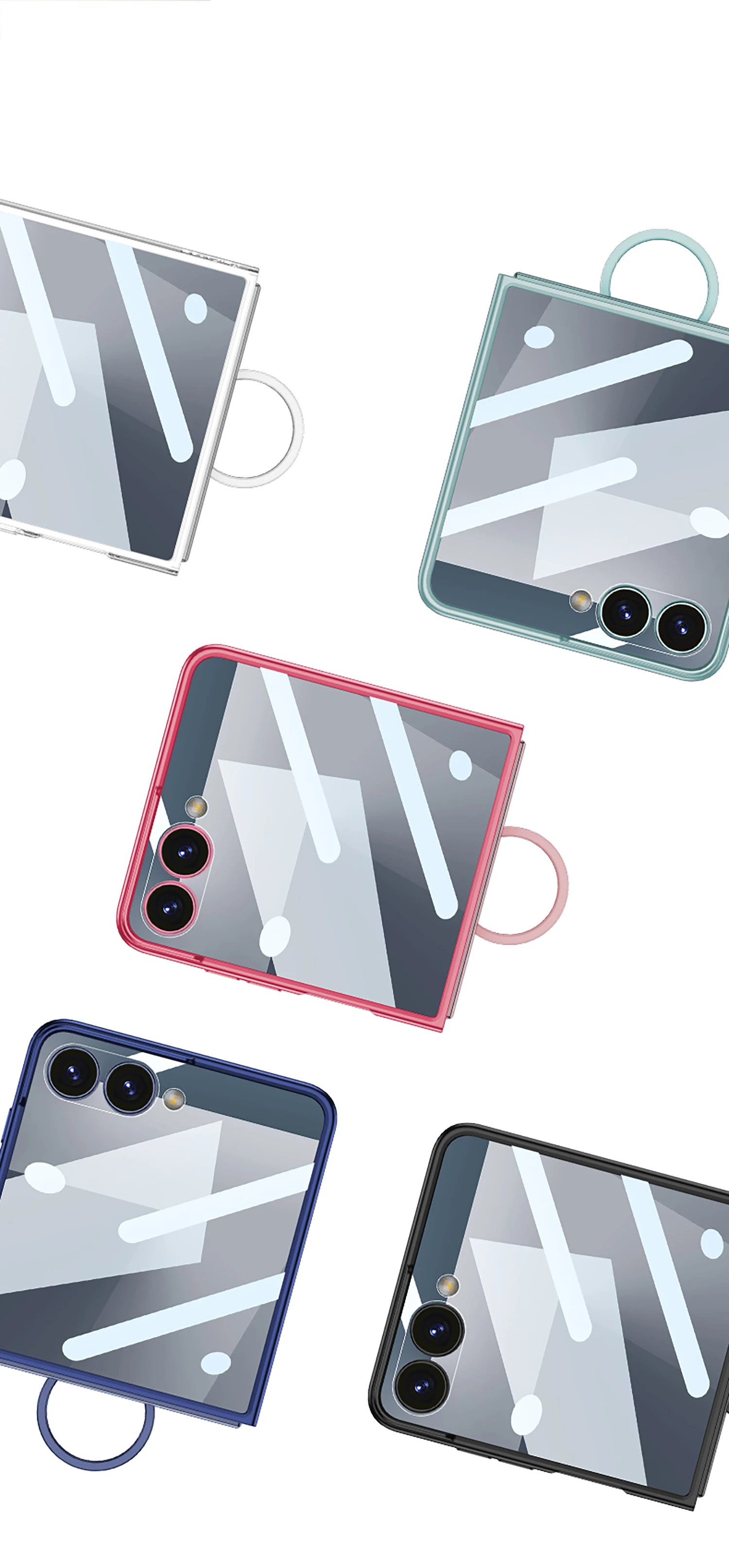 Original Case for Samsung Galaxy Z Flip 7 Ultra-thin Ring Holder Outer Screen Gl