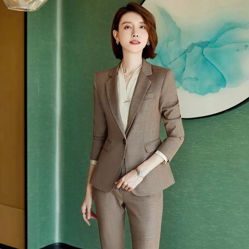 Formal Uniform Designs Pantsuits for Women Business Suits Autumn Winter Professional Blazers Sets OL Styles Ladies Work Wear