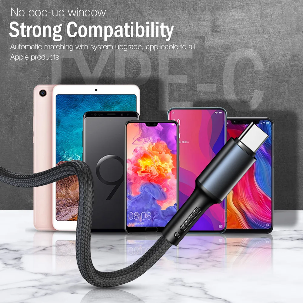 Premium USB Type C Fast Charging & Data Sync Braided Cable - Durable & Versatile Lengths