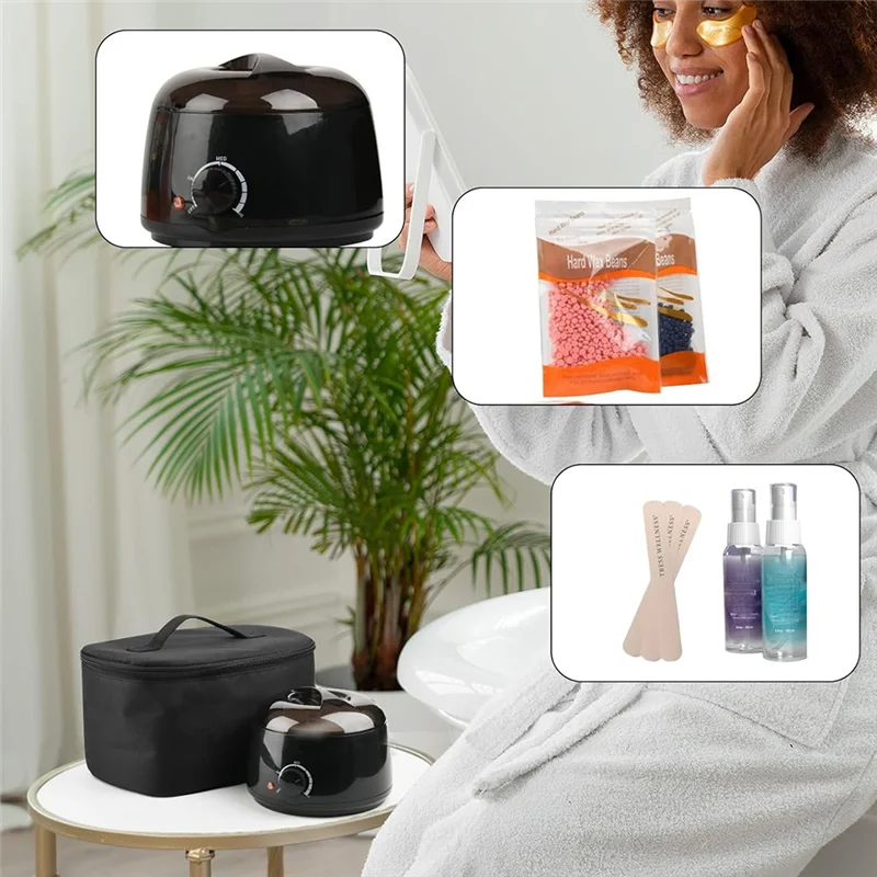 Waxing Kit Storage Bag For Tress Wellness Digital All-In-One Waxing Kit Travel Bag For Wax Warmer & Melting Pot