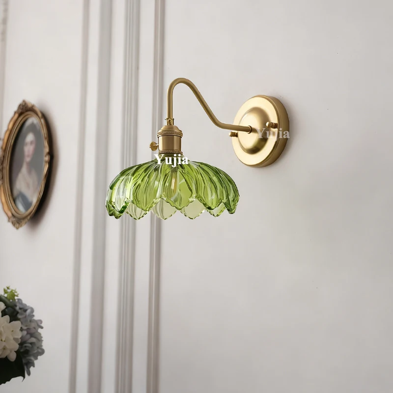 Brass Glass Wall Sconce 4