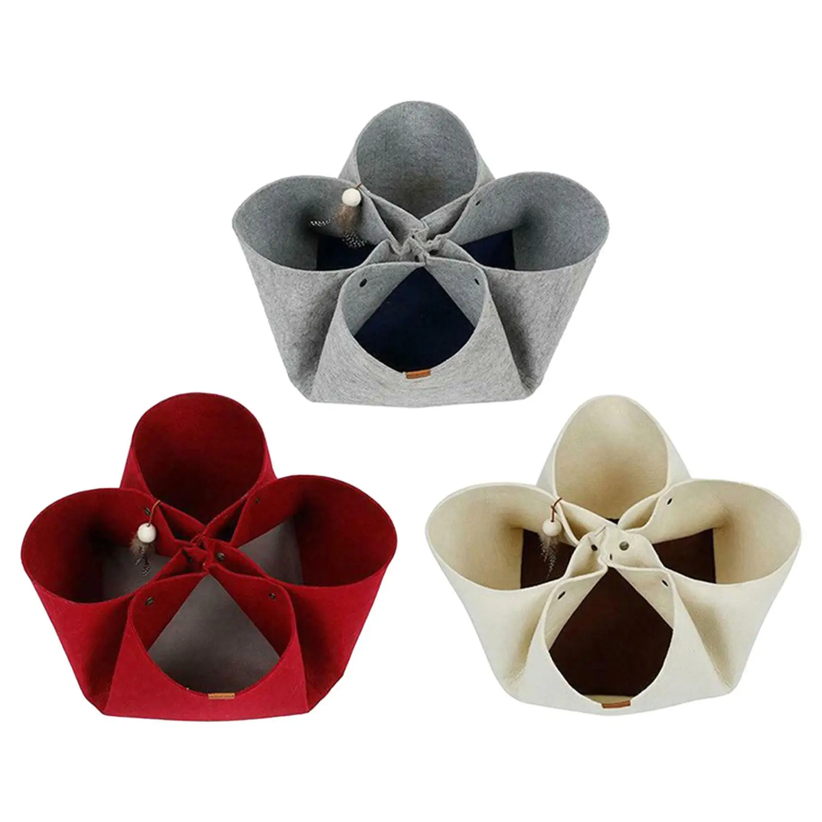 Cat Felt Tunnel Durable Cat Play House Foldable Interactive Pet Bed House Cat Tunnel Bed for Cat Rabbit Pets Kitten Puppy Cat Felt Tunnel Durable Cat Play House Foldable Interactive Pet Bed House Cat Tunnel Bed for Cat Rabbit Pets Kitten Puppy