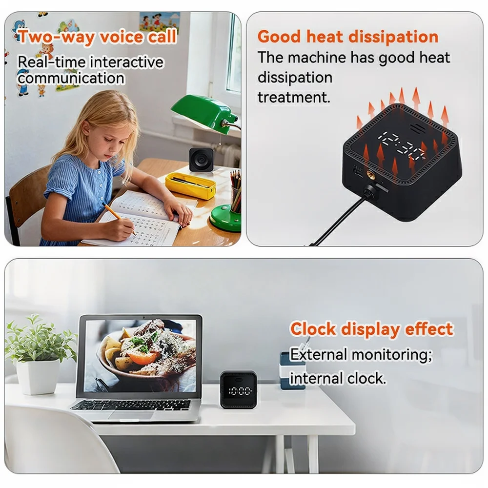 Tuya Smart Window Camera Indoor 5G Wifi Security Camera Night Vision Ai Detection With Time Display 24/7 Recording Surveillance 4