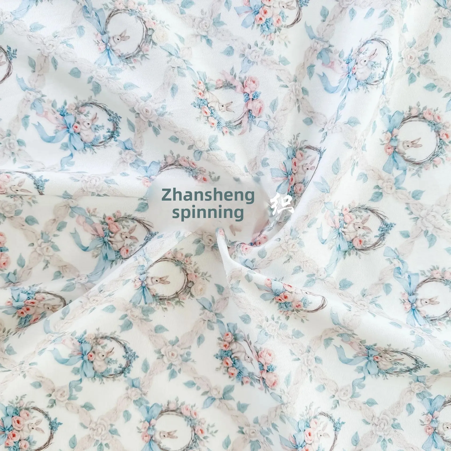 Cotton Digital Print Fabric Cute Cartoon Animal Floral Print Makeup Bag Travel Bag Nightgown Shirt Children's Clothing Dress