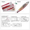 Piececool Puzzle 3D Metal Battleship Model Kits HMS Hood Richelieu Ship Model Jigsaw Toys for Teens Brain Teaser 6