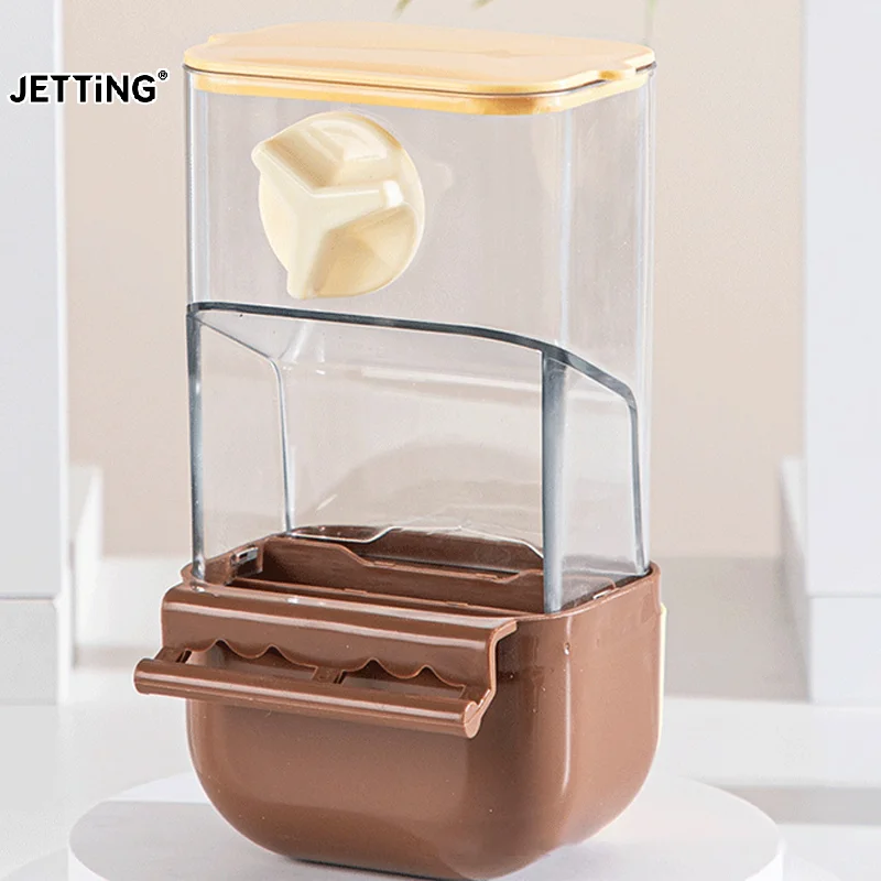 Cage Parrots Feeders Screw On Plastic Feeding Set Automatic Bird Feeders Indoor Bird Feeding Tools Food Container Dispenser