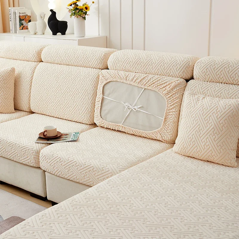 Adjustable Sofa Covers Jacquard Sofa Seat Cushion Cover Stretch Couch Cover L Shaped Sofa Slipcover For Living Room Home Decor 6