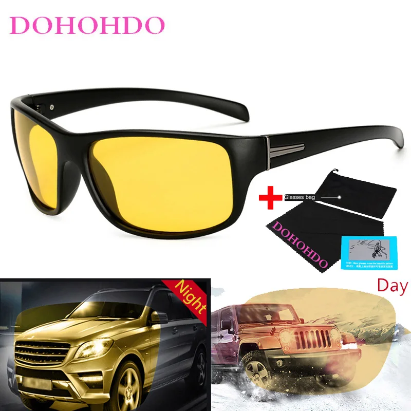 DOHOHDO Night Vision Glasses Driving Polarized Sunglasses for Men Women Brand Designer Goggles Eyewear HD Pilot Sun Glasses UV400