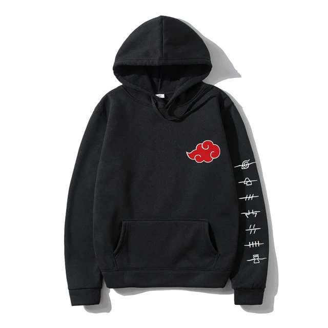 Sudadera con capucha de Naruto Akatsuki para mujer, ropa de calle con  estampado de símbolos de