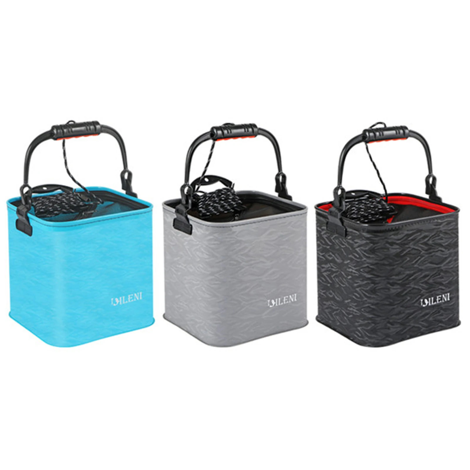 

Portable Fishing Bucket Box EVA 3D Textured Fish Bucket for Outdoor Camping Hiking