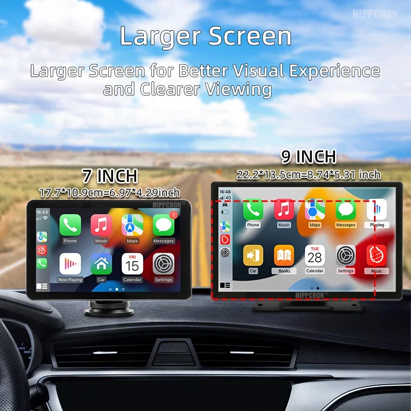 Wireless CarPlay 9 inch Android Auto Car Radio Multimedia Video Player IPS Touch