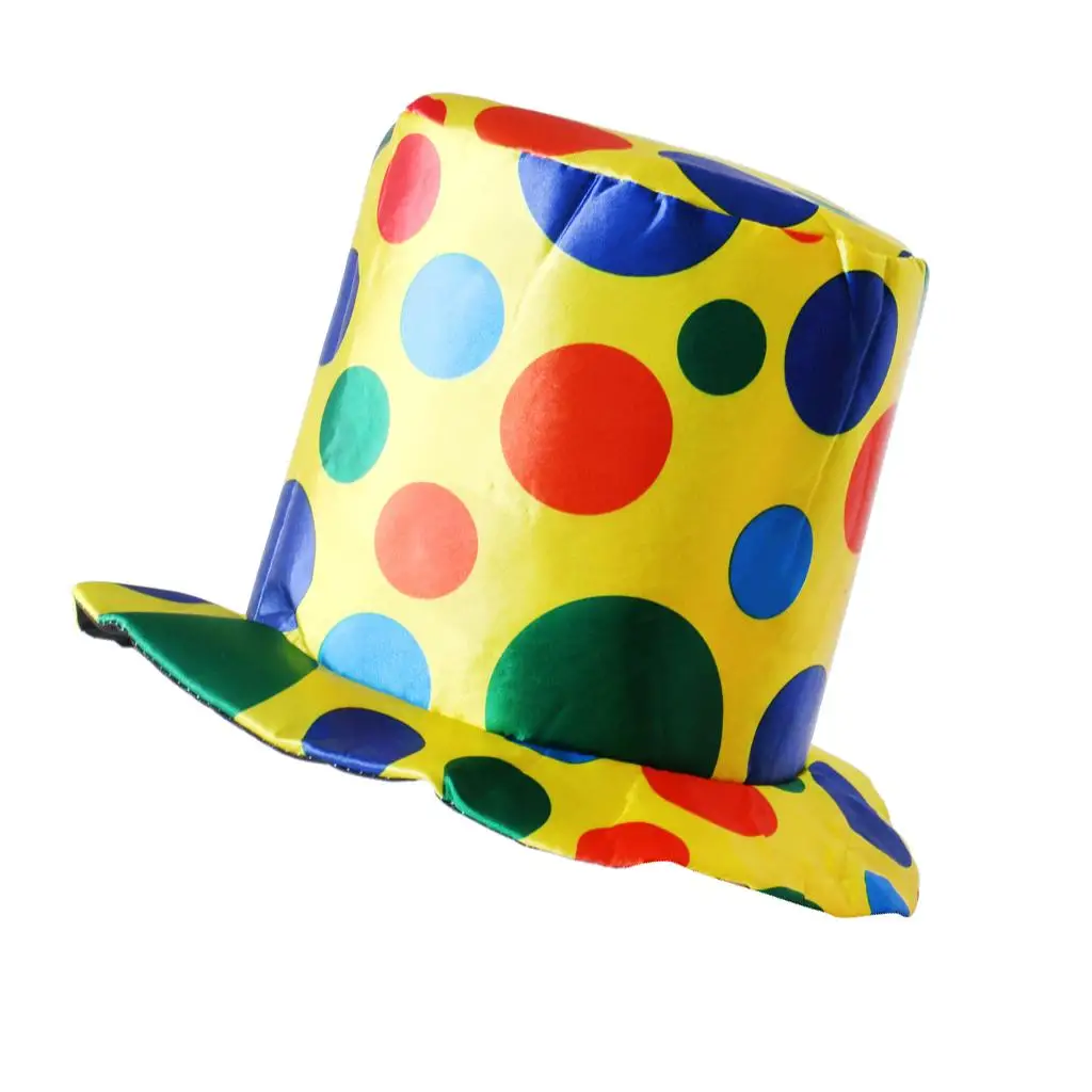 Adult Polka Dot Top Hat Clown Birthday Party Halloween Carnival Supply cosplay hat,cosplay prop accessories