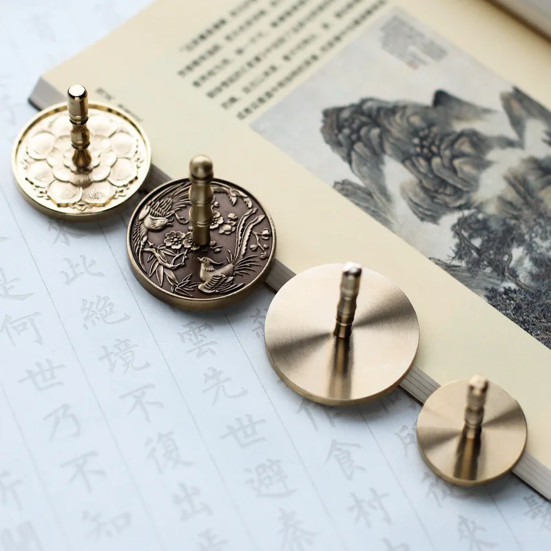 5CM Brass Ash Press Incense Burner Ash Leveling Tool Household Indoor/tea Room/seal Extension/manual Aromatherapy Accessories