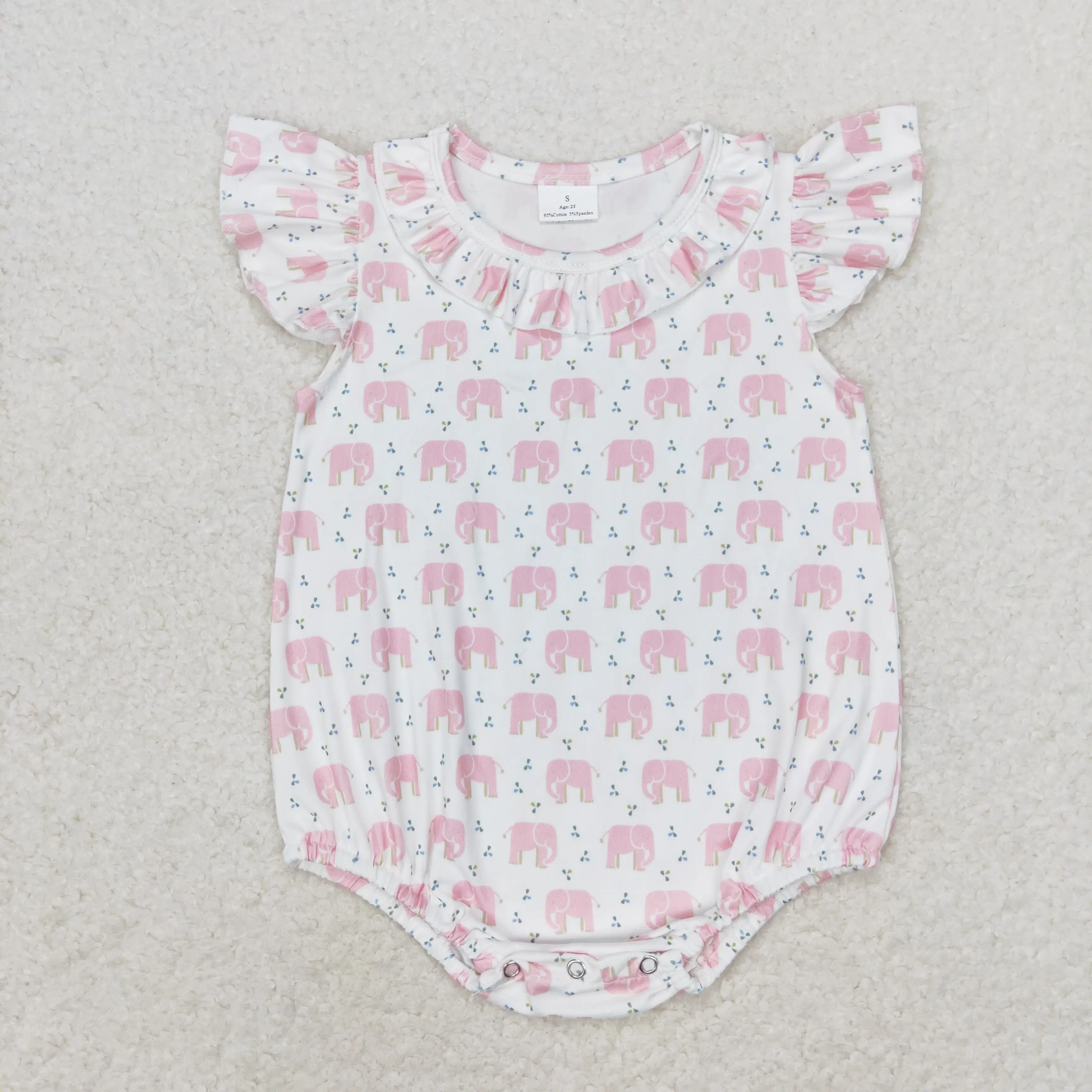 Wholesale Baby Boy Girl Toddler Embroidery Ducks Plaid Romper Newborn Coverall Bodysuit Kids Short Sleeves Buttons One-piece 4