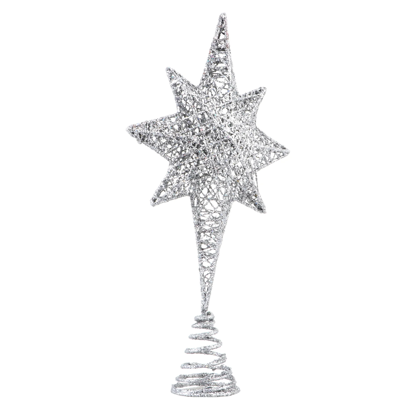

1Pc Christmas Tree Ornament Party Xmas Tree Eight Pointed Star Topper (Blue)