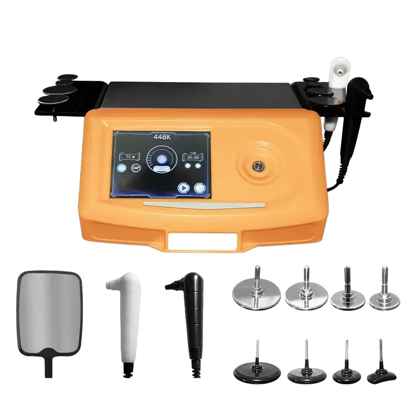 448KHz Tecar Therapy Machine INDIBO CET RET Monopolar RF Diathermy Pain Relief Skin Tightening Body Slimming Cellulite Reduction bipolar diathermy machine surgical coagulator electrocautery unit veterinary electrosurgical generator