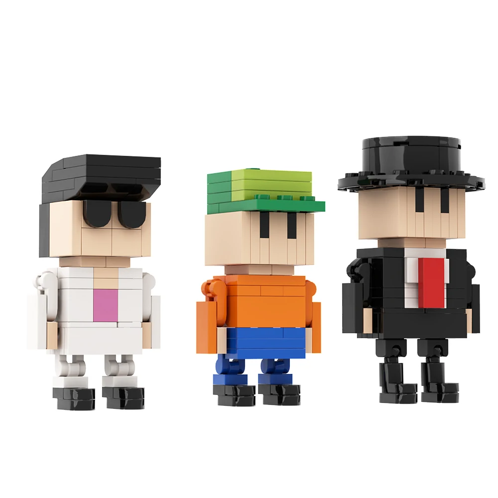 Gobricks MOC Stumble Guys Game Model Brickheadz Action Figures Building Block Set Educational Toys For Kid Birthday Gift