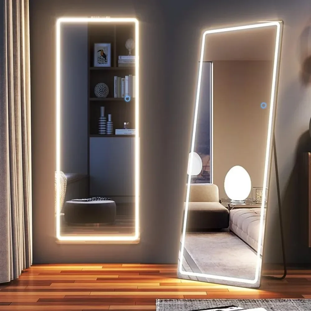 FullLengthMirrorwithLEDLightsFullBodyLightedMirrorWall