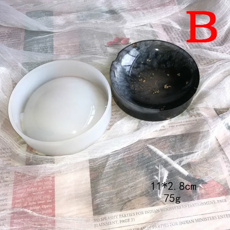 Silicone Mold Ashtray Resin Mold Heart Square For DIY Resin UV Crystal Epoxy Crafts Crystal Ashtray Home Decoration silicone mold