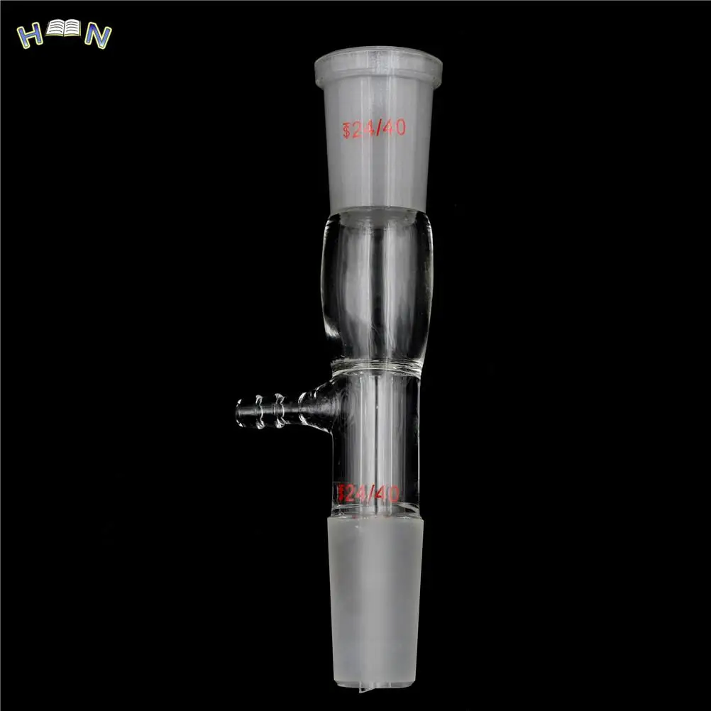 24/40 Glass Straight Tube Lab Glass Adapter Vacuum Take-off Adapter Gas Inlet Adapter Lab Supplies