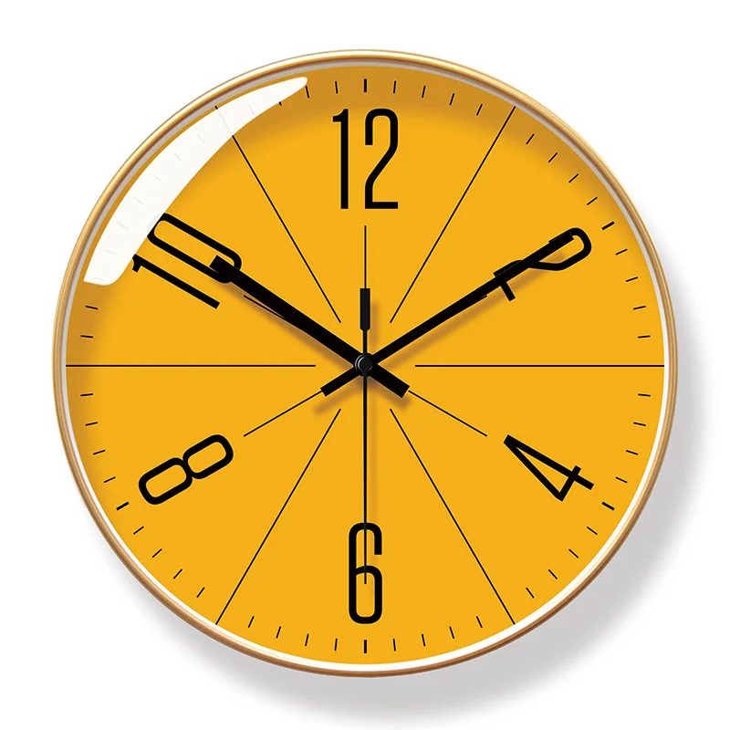 Atomic Wall Clock Battery Operated Round Analog Modern Wall Clock Automatically Clock for Office Classroom Bedroom Living Room - 4