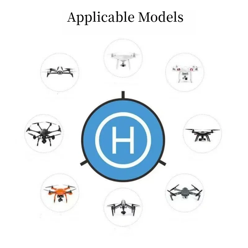 Drone FIMI X8 SE en vol stationnaire au-dessus du tapis d'atterrissage étanche de 75cm, avec motif géométrique visible.