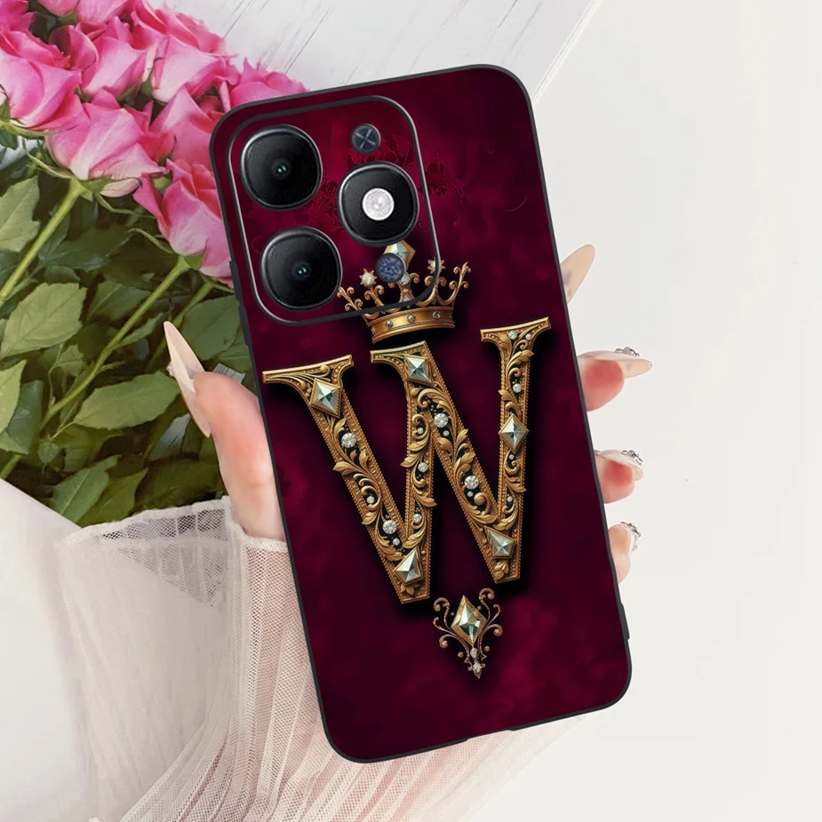 Luxury Crown Letters Soft Silicone Phone Case - Elegant Protective Cover