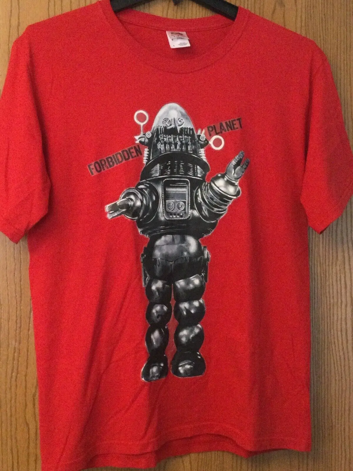 Barbonded Planet - Robby The Robot-Camicia Rossa-L