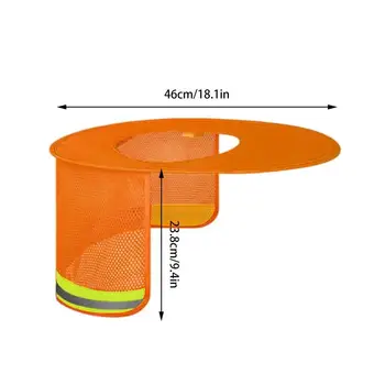 Summer Hard Hat Neck Shield Sun Shade Helmet Neck Shield Reflective Protection Prevent Sunburn for Construction Workers 목수 모자 6