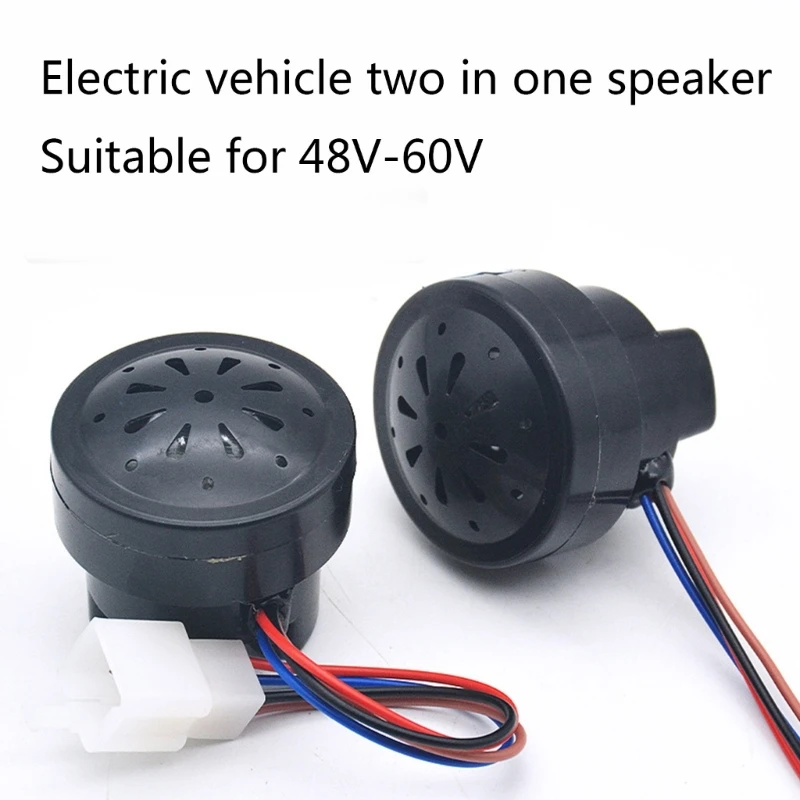 Universal Motorcycle Electric Horn 1 Pc 48V 60V Waterproof Round Loud Horn Speakers For Scooter Electric Vehicle Bike Trumpet motorcycle electric horn