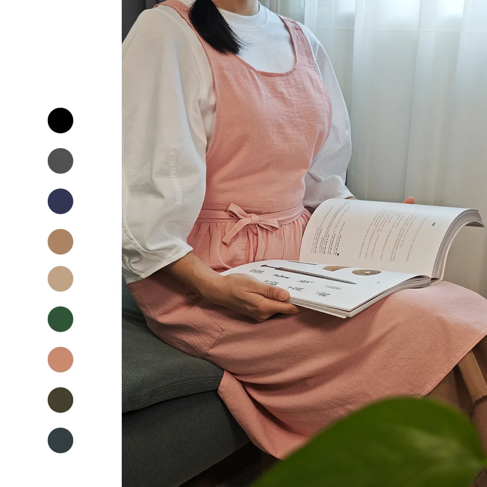 Cotton Linen Women Apron for Kitchen and Florist Use