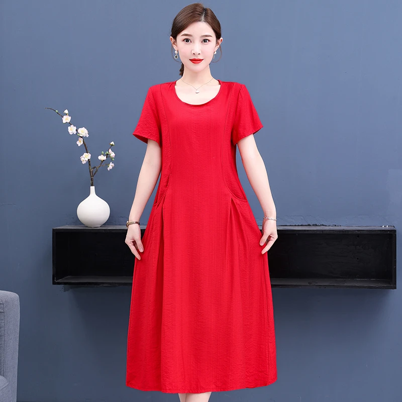 Chic and Elegant Woman Dress Summer 2023 High Quality Solid Color Short