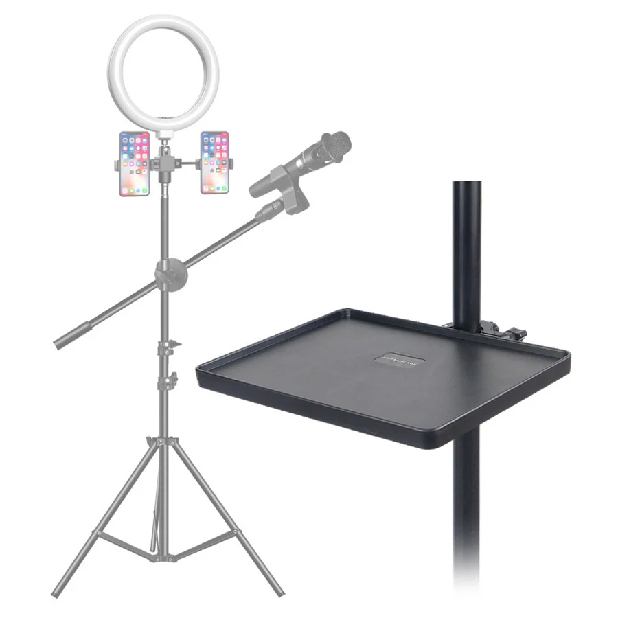 Engrossar Som Cartão Bandeja Stand Suporte de Plástico com Grampo do Telefone Móvel Suporte do Tripé Live Microfone Acessórios Apto para Viver - Image 4