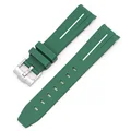 Green white line