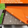 36Inch Silicone Griddle Mat for Blackstone Griddle, Heavy Duty Food Grade Silicone Mat, Protect Griddle, Protective Cover Orange 3