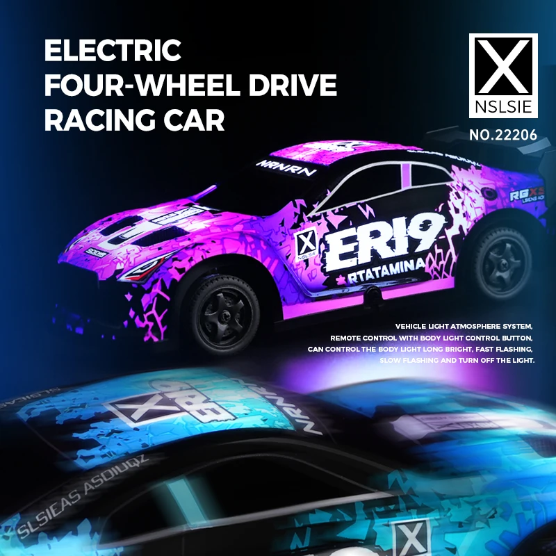 Wltoys 1/22 22206 원격 제어 자동차 2.4G 라이트 트럭 2WD 오프로드 크롤러 어린이와 성인을 위한 야외 장난감