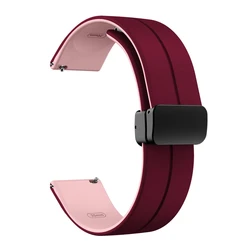 Versatile 22mm Premium Watch Band Replacement Strap - Sleek and Stylish Wristband Accessory for OnePlus 46mm (Wine red pink)