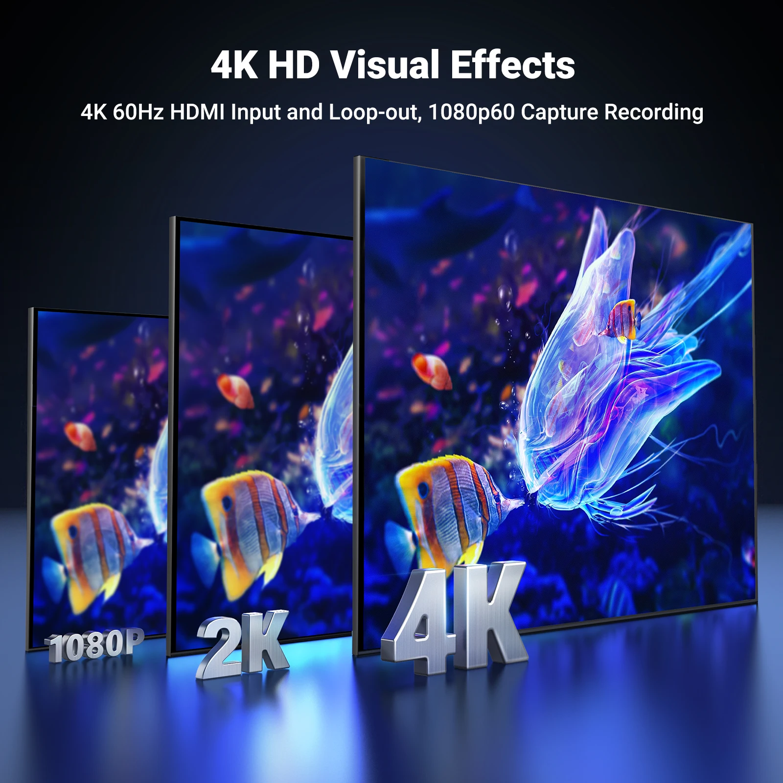 New! UGREEN Video Capture Card 4K60Hz HDMI to USB/USB-C HDMI Video Grabber Box for PC Computer Camera Live Stream Record Meeting