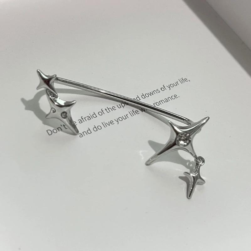 Fashion Star Crawler Earrings Jewelry Lightweight Non-Pierced Earrings for Women Teen Girls