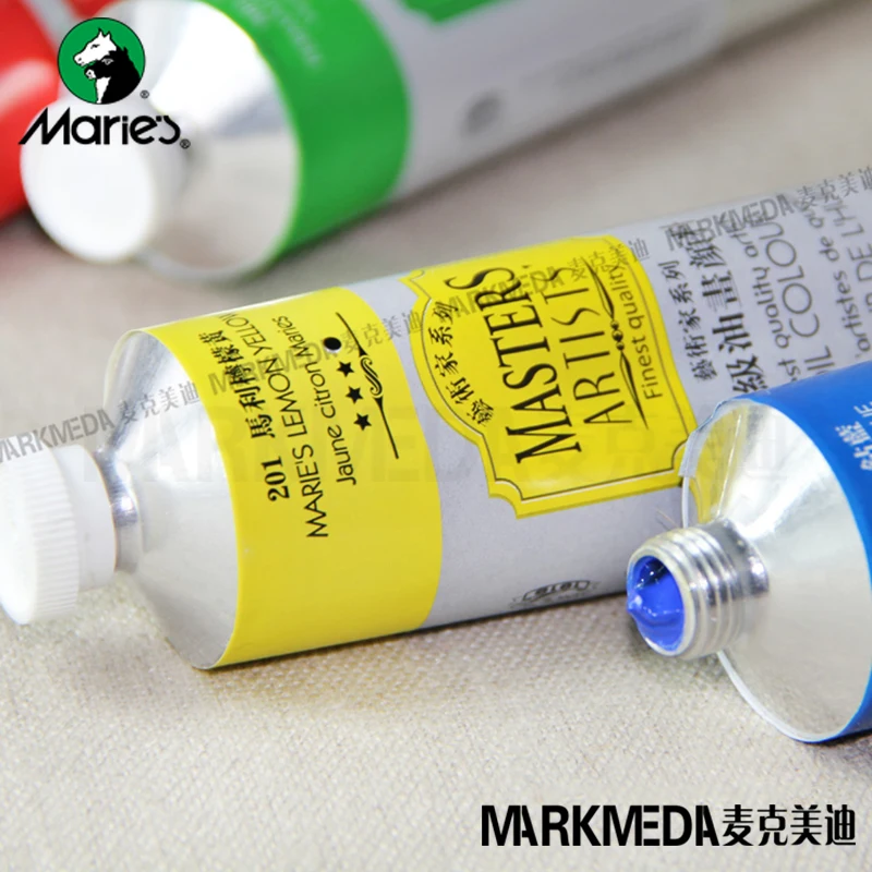 Maries Artist Oil Paint 200ml Tube Painter Creation Premium Oil Pigments pinturas con pigmentaci&oacute;n Fine Art Supplies